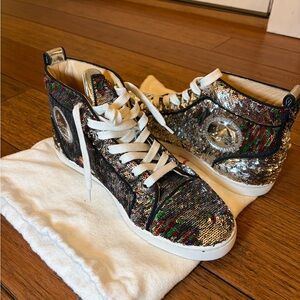 Christian Louboutin Multicolor Sequin Sneakers